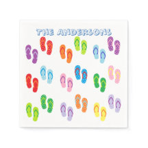 "Flip Flops" Personalisiertes Papier Napkins