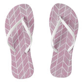 Flip Flops - Pink Stripe Pattern Badesandalen (Fußbett)