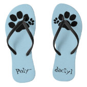 Flip Flops - Polydactylpaw-Prints Badesandalen (Fußbett)