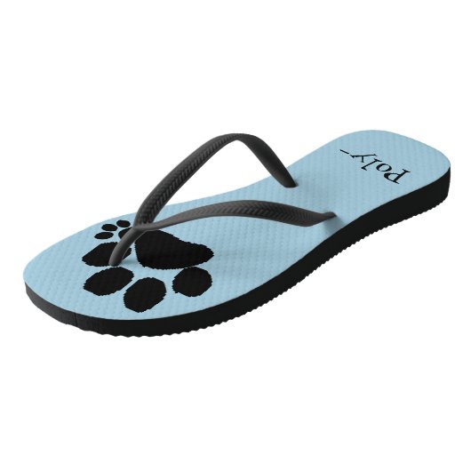 Flip Flops - Polydactylpaw-Prints Badesandalen (Schrägansicht)