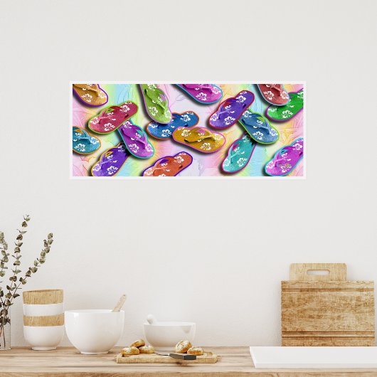 Flip Flops Pop Art Posters, Prints Poster (Küche)