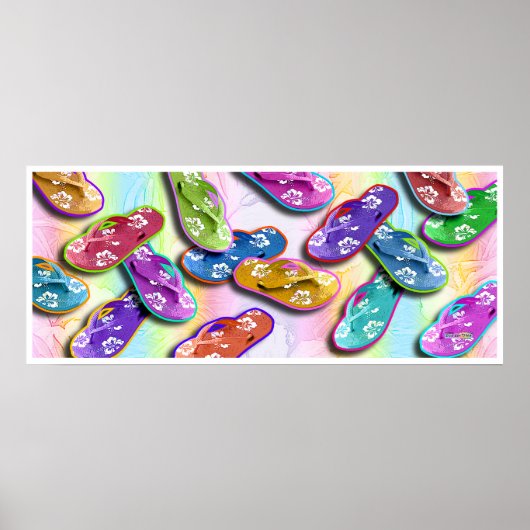 Flip Flops Pop Art Posters, Prints Poster (Vorne)