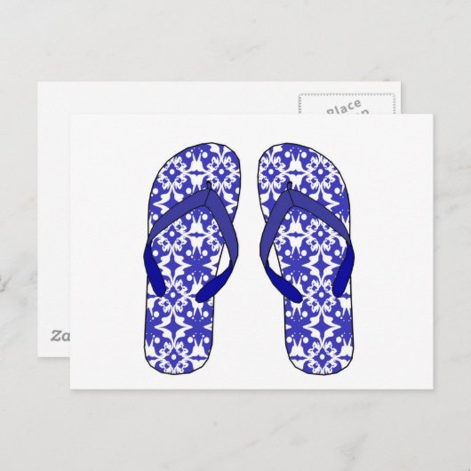 Flip Flops Postkarte (Vorne/Hinten)