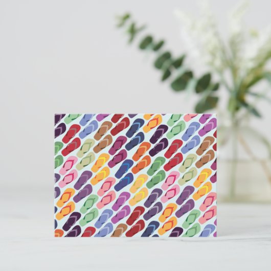 Flip-Flops Postkarte (Stehend Vorderseite)