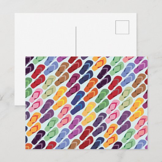 Flip-Flops Postkarte (Vorne/Hinten)