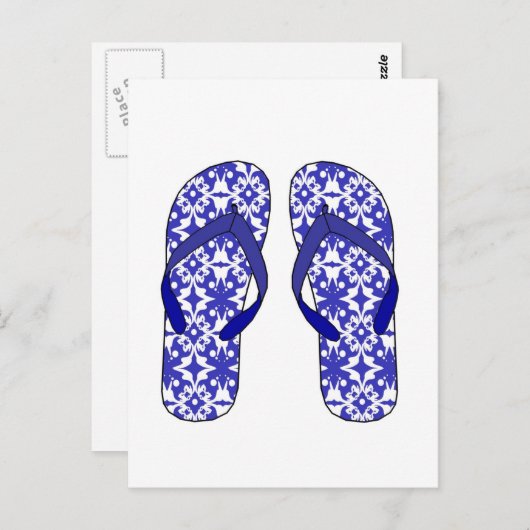 Flip Flops Postkarte (Vorne/Hinten)
