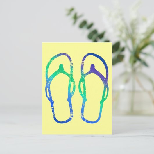 Flip Flops Postkarte (Stehend Vorderseite)