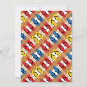 Flip Flops Primärfarben Streifen Summer Party Einladung (Rückseite)