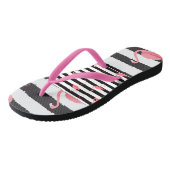 Flip Flops, rosa Flamingo Badesandalen (Schrägansicht)