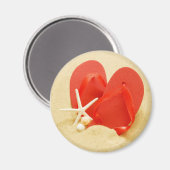 Flip Flops Round-Magnet Magnet (Vorderseite/Rückseite)