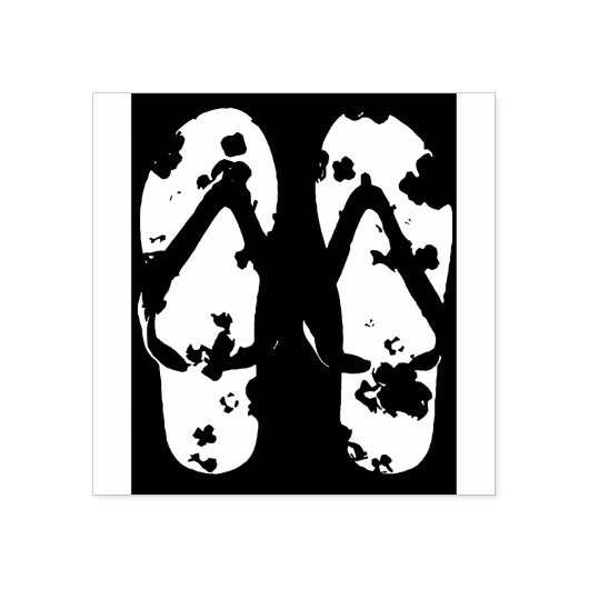 Flip Flops Sandals Kontur Schuhe Tasche Gummi Brie Gummistempel (Prägung)