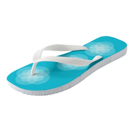 Flip Flops - Schnittkreise Badesandalen (Schrägansicht)