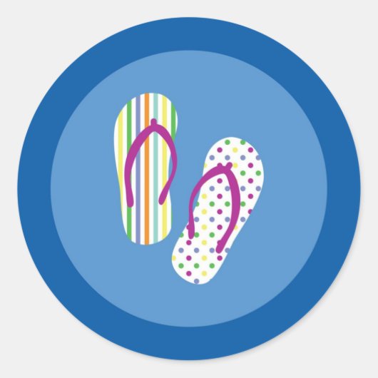 Flip Flops Siegel Sticker (Vorderseite)