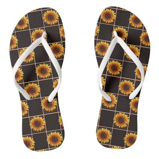 Flip Flops Sonnenblume Badesandalen (Fußbett)