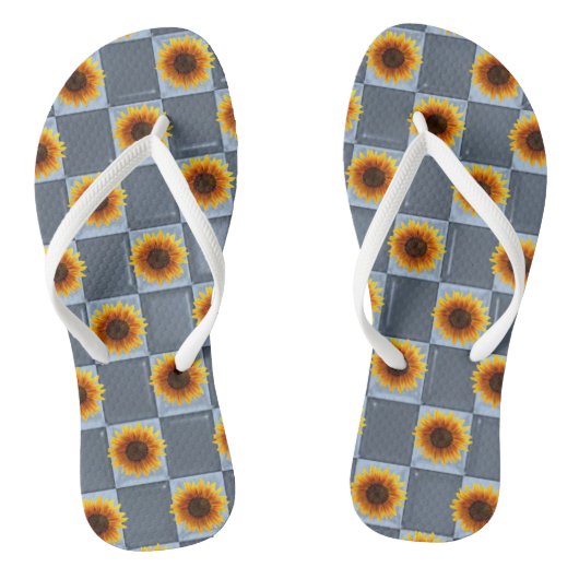 Flip Flops Sonnenblume Badesandalen (Fußbett)