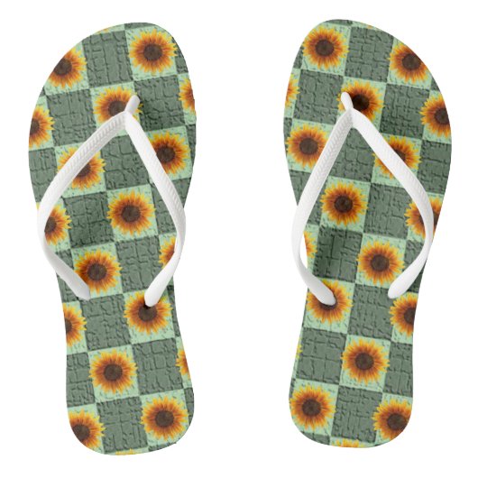 Flip Flops Sonnenblume Badesandalen (Fußbett)