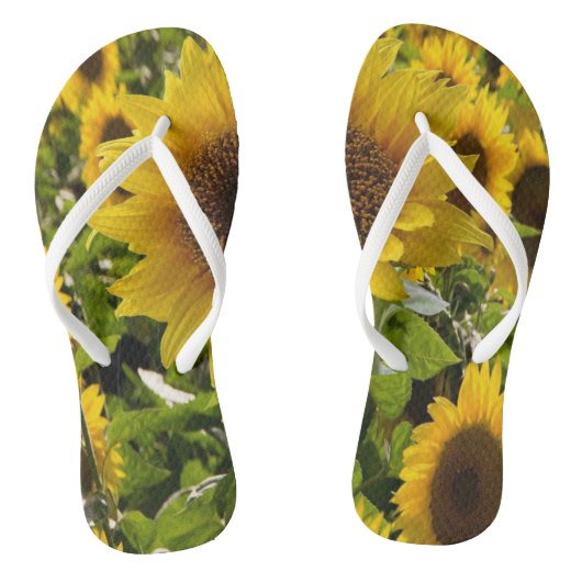Flip Flops Sonnenblume Badesandalen (Fußbett)