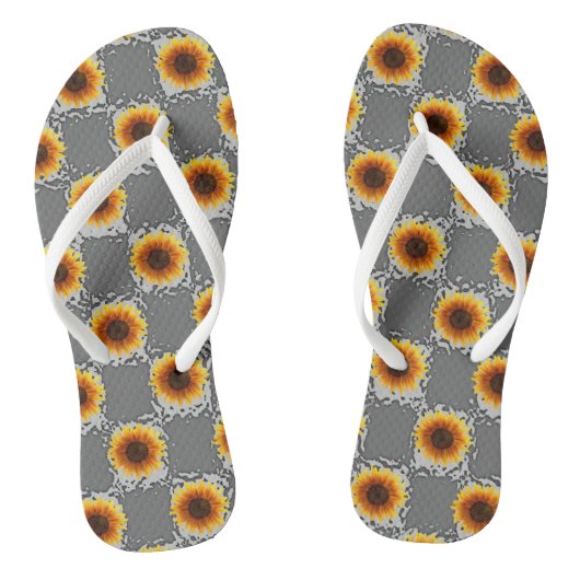 Flip Flops Sonnenblume Badesandalen (Fußbett)