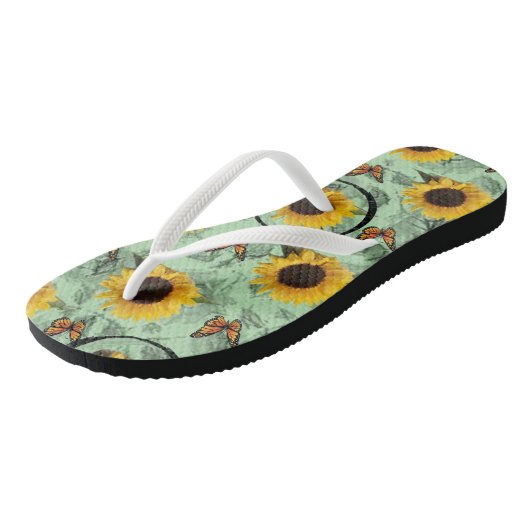 Flip Flops Sonnenblume Badesandalen (Schrägansicht)