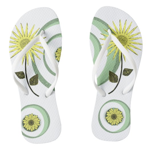 Flip Flops Sonnenblume Badesandalen (Fußbett)