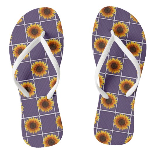 Flip Flops Sonnenblume Badesandalen (Fußbett)
