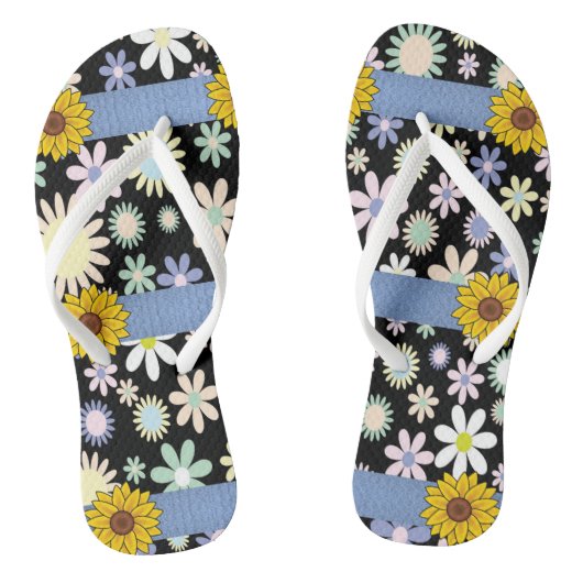 Flip Flops Sonnenblume Badesandalen (Fußbett)