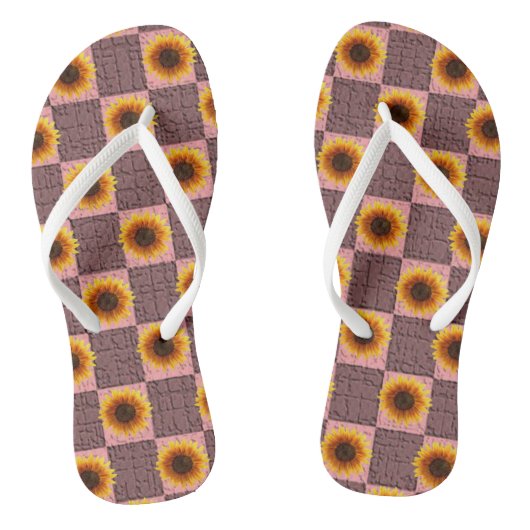 Flip Flops Sonnenblume Badesandalen (Fußbett)