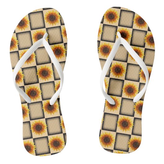 Flip Flops Sonnenblume Badesandalen (Fußbett)