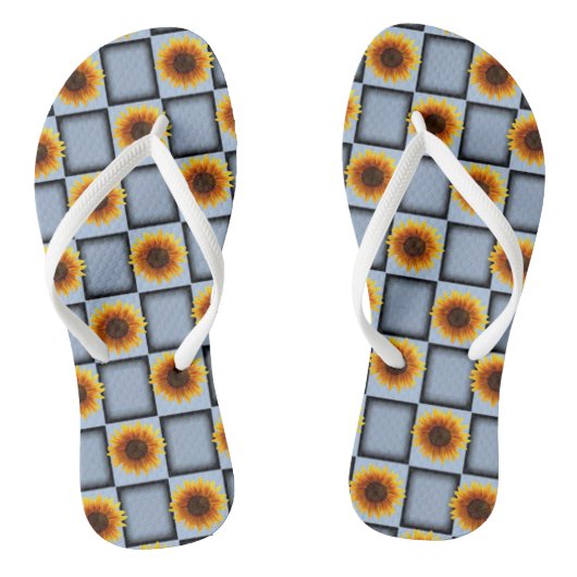 Flip Flops Sonnenblume Badesandalen (Fußbett)