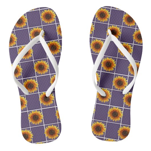 Flip Flops Sonnenblume Badesandalen (Fußbett)