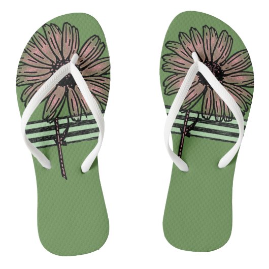 Flip Flops Sonnenblume Badesandalen (Fußbett)