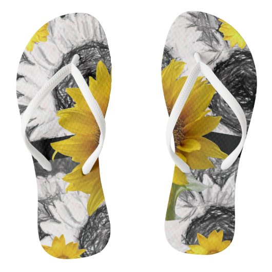 Flip Flops Sonnenblume Badesandalen (Fußbett)