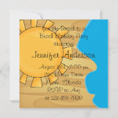 Flip Flops Sonnenbrille Beach Geburtstagsparty Einladung (Rückseite)