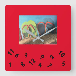 ***FLIP FLOPS*** SQUARE WANDSCHALTER QUADRATISCHE WANDUHR