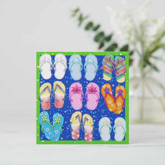 Flip Flops - SRF Einladung (Stehend Vorderseite)