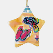 Flip-Flops-Sternschmuck Keramik Ornament (Rechts)