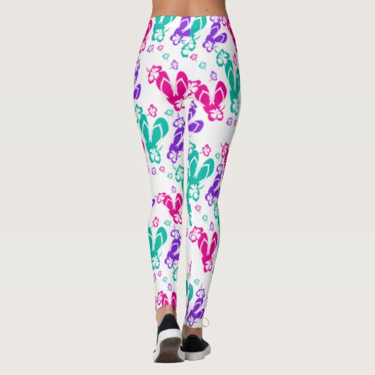 Flip Flops Summer Blume Leggings (Rückseite)