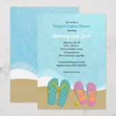 Flip Flops Tropical Bridal Dusche Einladung (Vorne/Hinten)
