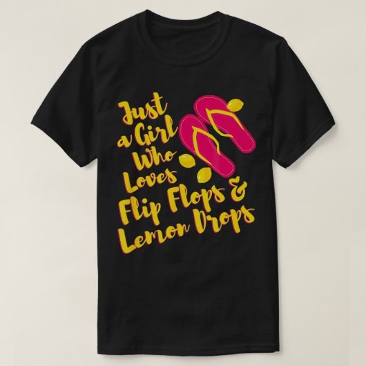 Flip Flops und Lemon Drops Summer Palms Lemon Drop T-Shirt (Design vorne)