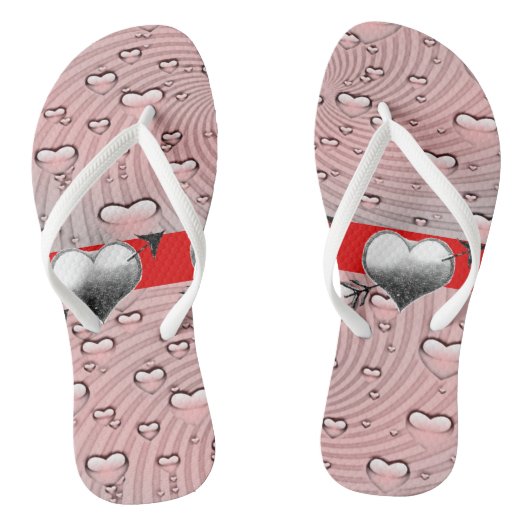 Flip Flops Valentinstag Badesandalen (Fußbett)
