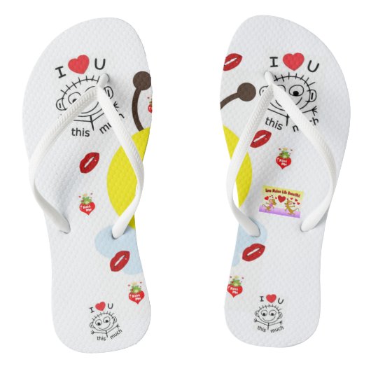 Flip Flops Valentinstag Badesandalen (Fußbett)