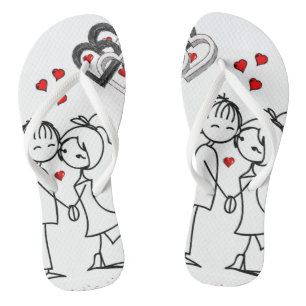 Flip Flops Valentinstag Badesandalen