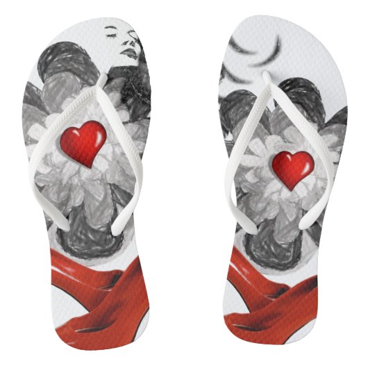 Flip Flops Valentinstag Badesandalen (Fußbett)