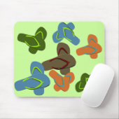 Flip Flops Vector Art Mousepad (Mit Mouse)