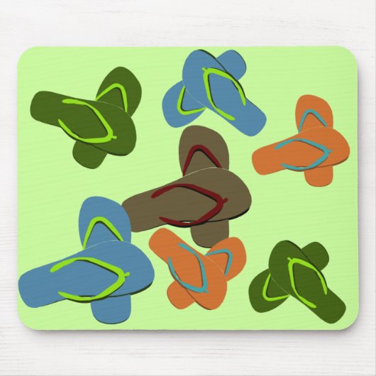 Flip Flops Vector Art Mousepad (Vorne)