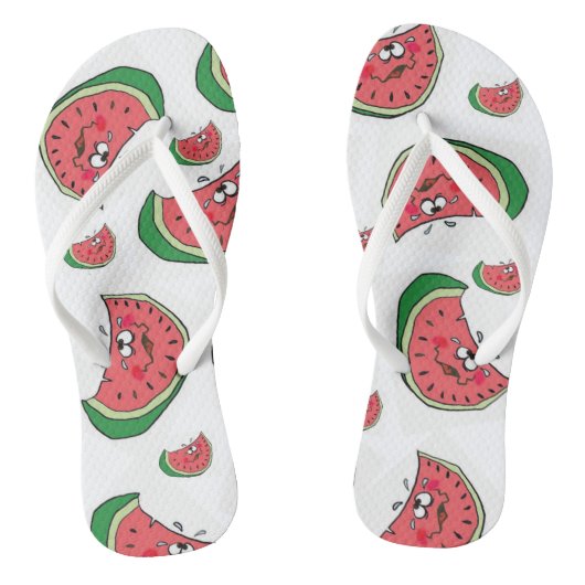 Flip Flops Wassermelon Fruchtspass Sommer Badesandalen (Fußbett)