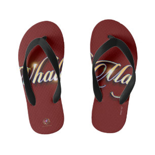Flip Flops Whale Magic Burgundy Kinderbadesandalen