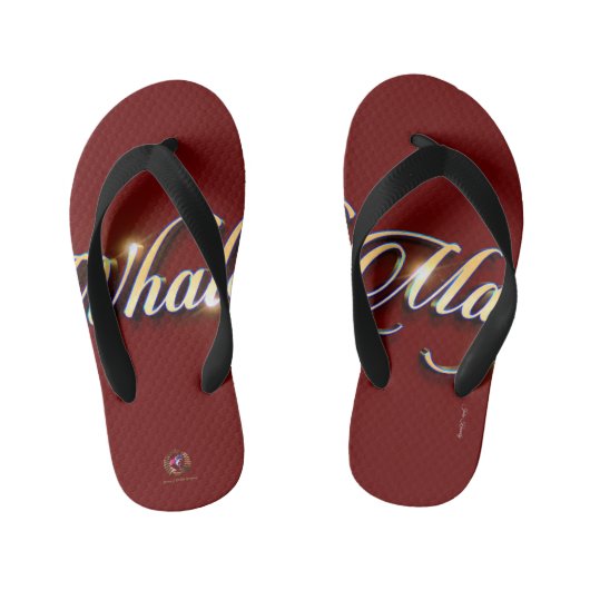 Flip Flops Whale Magic Burgundy Kinderbadesandalen (Fußbett)