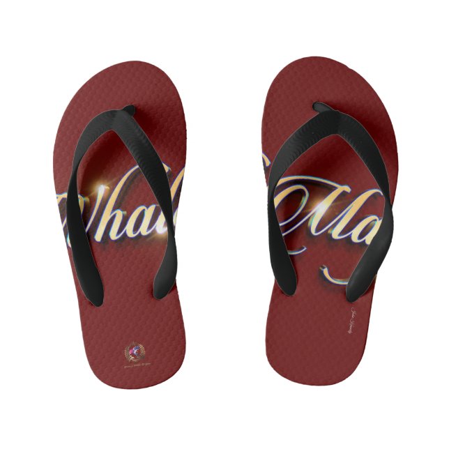 Flip Flops Whale Magic Burgundy Kinderbadesandalen (Fußbett)