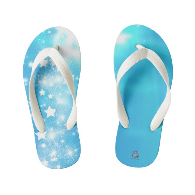 Flip Flops Whale Magic Light Blue Kinderbadesandalen (Fußbett)